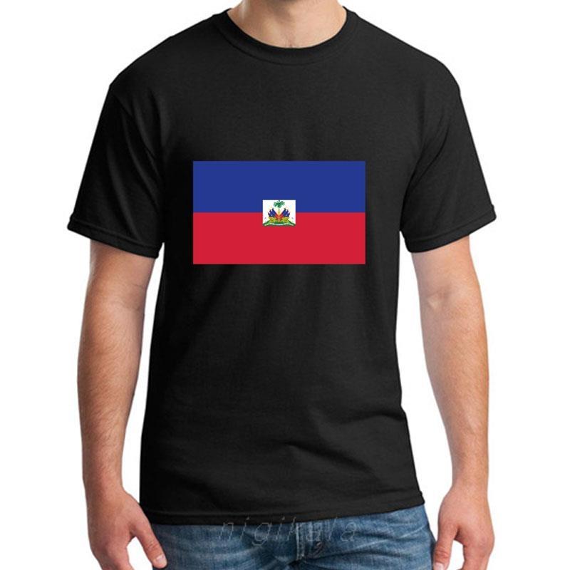 

personalized Flag Of Haiti Cool Haitian Flag t shirt s-5xl cool Breathable Hipster men tshirts Round Collar slim fit - Men s ... S разноцветный