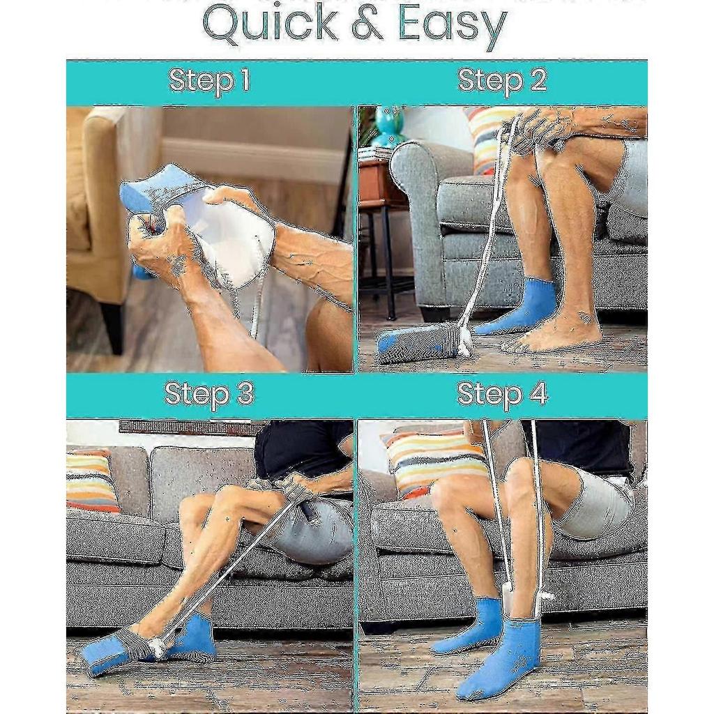 Sock Aid - Easy On And Off Stocking Slider - Pulling Assist Device - Compression Sock Helper Aide Tool - Puller, For Elderly, Senior, Pregnant