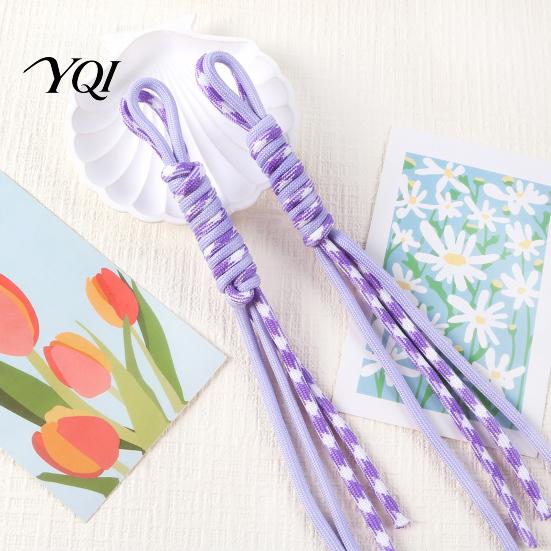 Custom Keychain Findings for Beads 2Pcs Parachute Cord Ropes, Braided Nylon Charms, Colorful Versatile Crafting Supplies DIY Bag Charms Purse Handbag