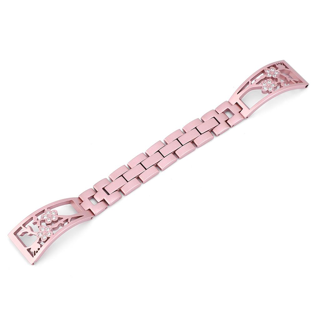 

Fashionable Women Stainless Steel Wrist Strap for Fitbit Versa Bracelet Smart Watch BandRose gold
