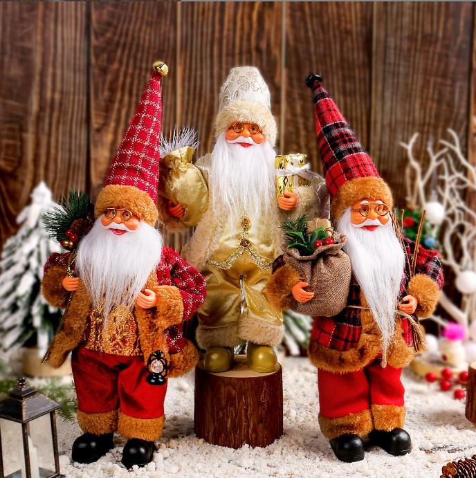 Decor New-Year Goods Santa Claus Christmas Doll Home Decoration Merry Christmas Kids Gift