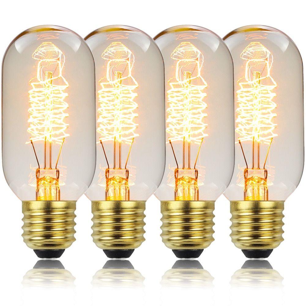 4pcs Long Lasting Edison Bulb Energy Saving Vintage Lamp Incandescent Filament Bulb  Indoor Lighting