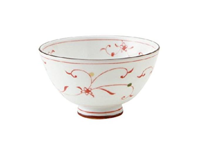 

Floret vine arabesque (red) UK Aoi-shaped bowl [11×6.5cm] Lightweight tableware KOPUAKO
