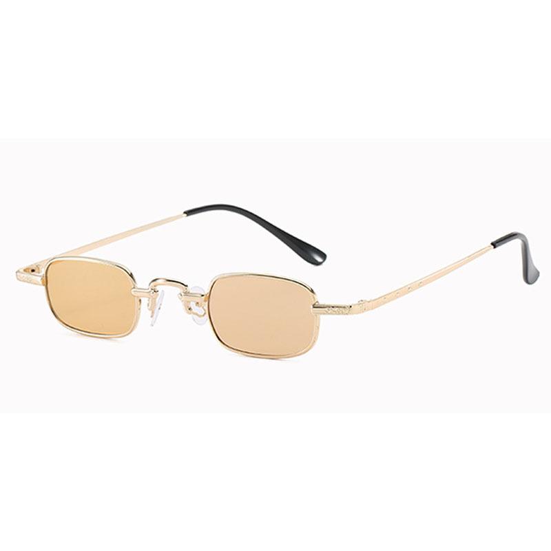 Small Rectangular Sunglasses Vintage Women Men 90s Brand Designer Steampunk Tiny Red Square SunGlasses