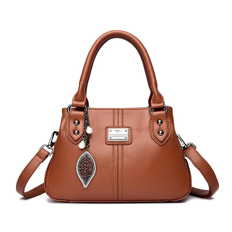 Genuine Brand Top Quality Pu Leather Handbag Women's Tote Messenger Sac Designer Large Capacity 3 Levels Shoulder Crossbody Bags