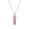 Elegant European & American Hexagonal Amethyst Crystal Necklace