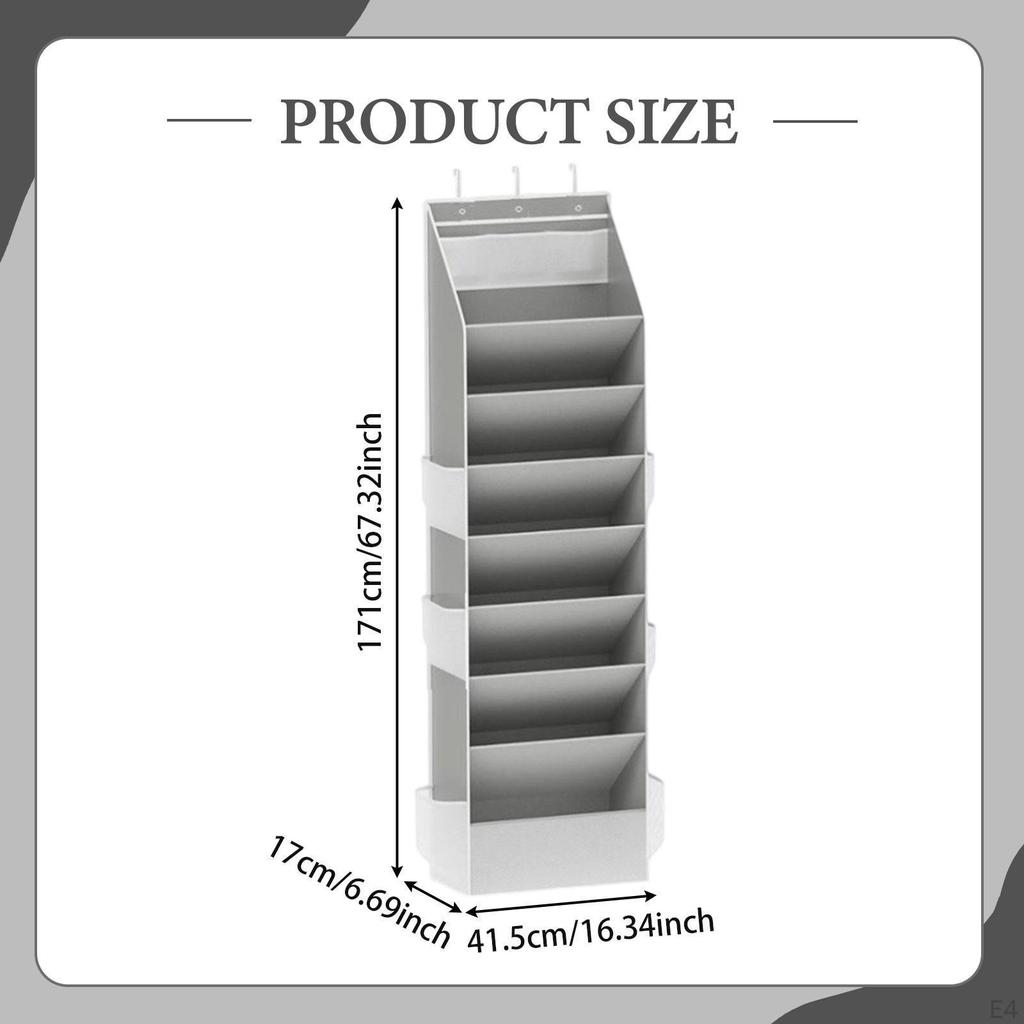 over The Door Shoe Organizer Hanging Rack with Pockets Versatile Reusable Hooks