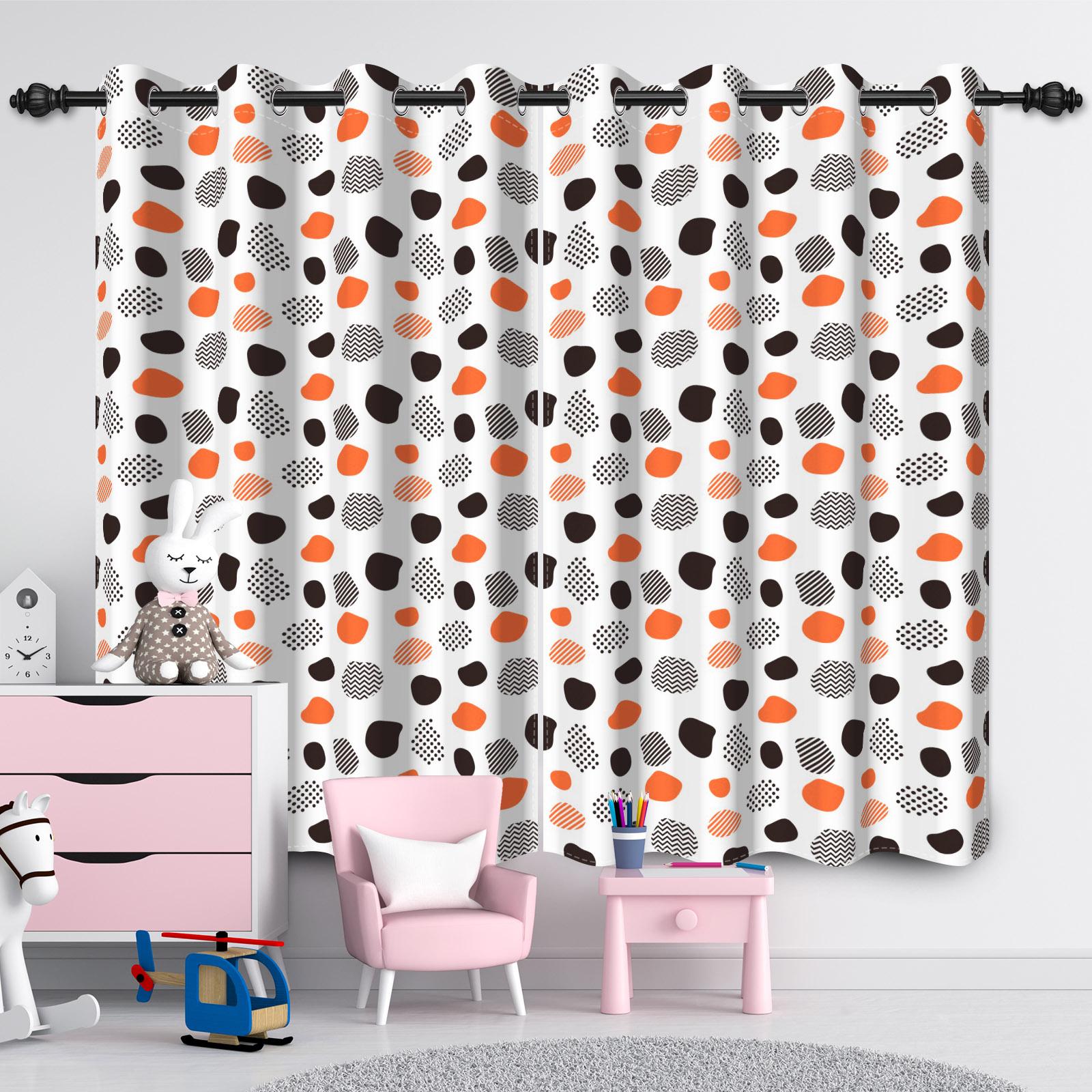 

Winter Home Curtains Polka Dot Leaf Pattern Kitchen Bedroom Hotel Lounge Window Room Decoration Curtain With Blackout Polyester Washable Perfect For W100*H130(CM)-Grommet top&2PCS