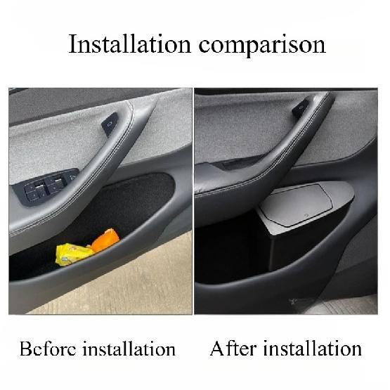 For Front Door Storage Trash Can for Tesla Model Y Juniper 2025 Car Door Storage Box Multi Functional Storage Box Car Accessorie