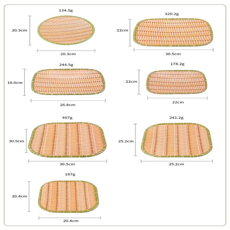 Imitation Bamboo Weaving  Pot Vegetable Plate Barbecue Plate Serving Plate Restaurant