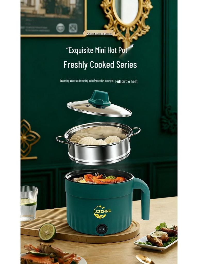 Compact Multifunctional Electric Cooking Pot for Dorms & Students
