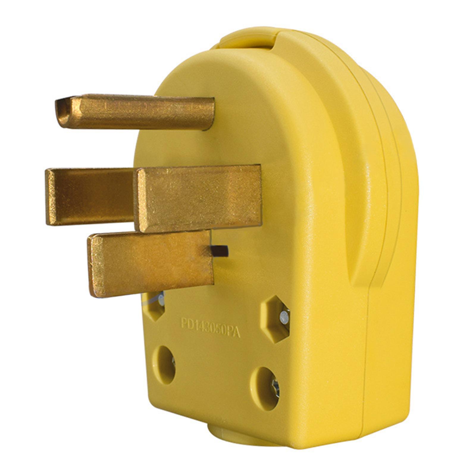

High Current NEMA 14 50P Industrial Plug 50A 125/250V 4 Poles PD1450PA For Heavy Duty Appliances жёлтый