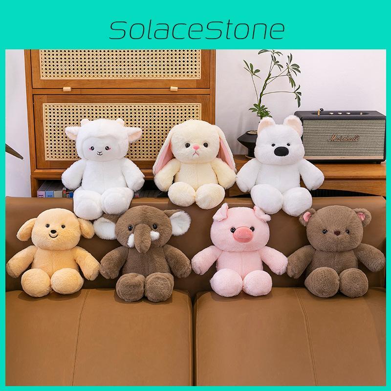 Cute Pigs Dogs Rabbits Animal Plush Dolls With Short Plush Filling For Kids And Babies