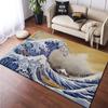 Japanese Wave Picture Artistic Rugs for Bedroom Funny Floor Mats Carpets for Living Room Boy Girl Kids Room Home Decora Carpet