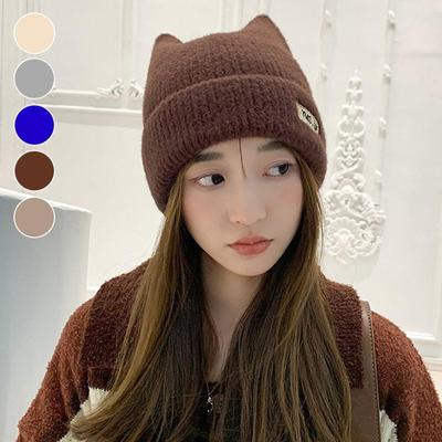 Women's Winter Daily Podix Simple Cat Beanie Hat