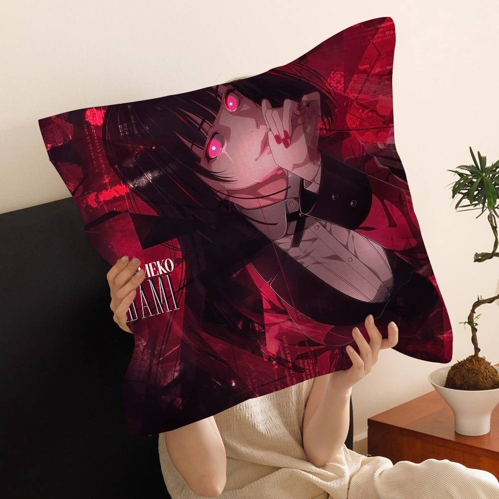 Japanese Manga KKakegurui Pillow Cover For Bedroom Room And Living Room Sofa Decorative Cushion Cover