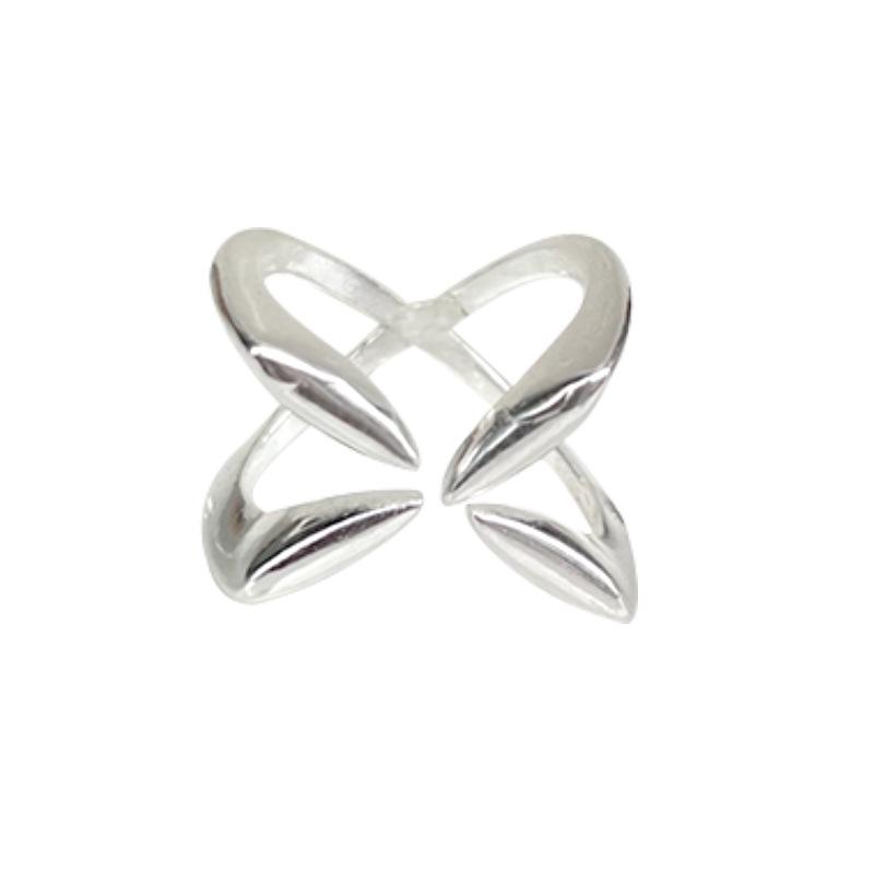 Koreański Styl Otwarty Pierścionek Czterolistny: Damski Modny, Wszechstronny, Fajny Design