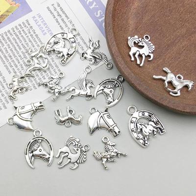 10/16Pcs Vintage Horse Charm Set For Diy Jewelry Necklaces Bracelets Earrings Making Accessories