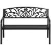 2-Seater Garden Bench, Steel-Black