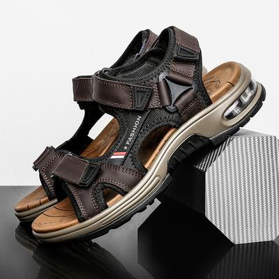 Foreign Trade Men's Sandals Leather Casual Beach Sandals Retro Summer Air Cushion Sandals Men's Outdoor Sandals