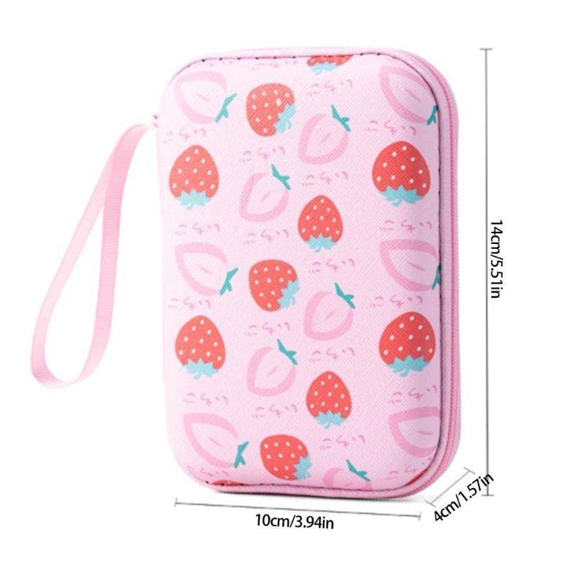 Bright Cartoon Pattern EVA Organizers Bag With Grid Compartments Smooth Zippers Portable For Office Travel