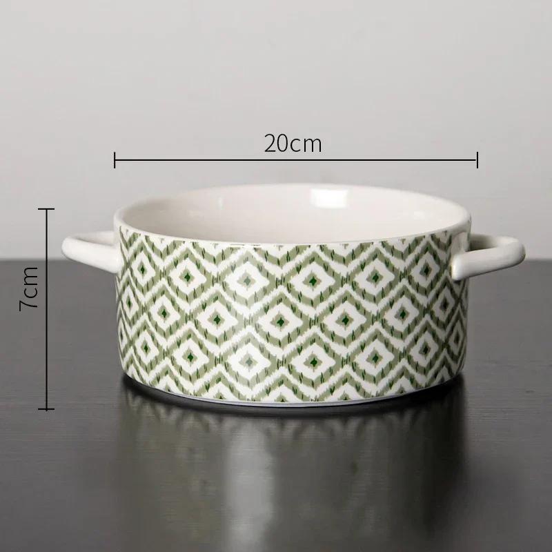 Modern Style Ceramic Plate Retro Restaurant Steak Pasta Dining Plates Delicious Dishes Large Soup Bowls Household Tableware