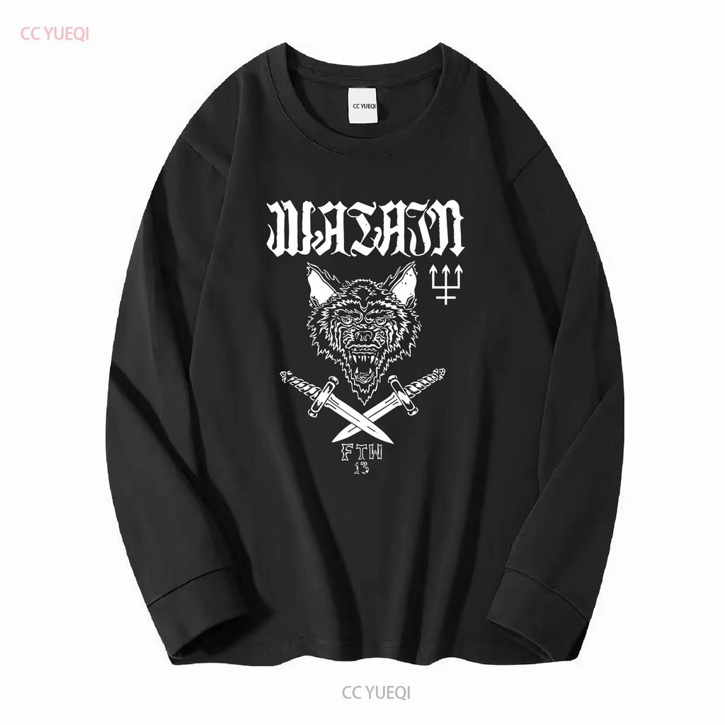 Watain Band Svedese Black Metal FTW 13 Lupo Maglietta S 2XL vintage Lavata Elastica Casual Traspirante abbigliamento firmato Leggermente