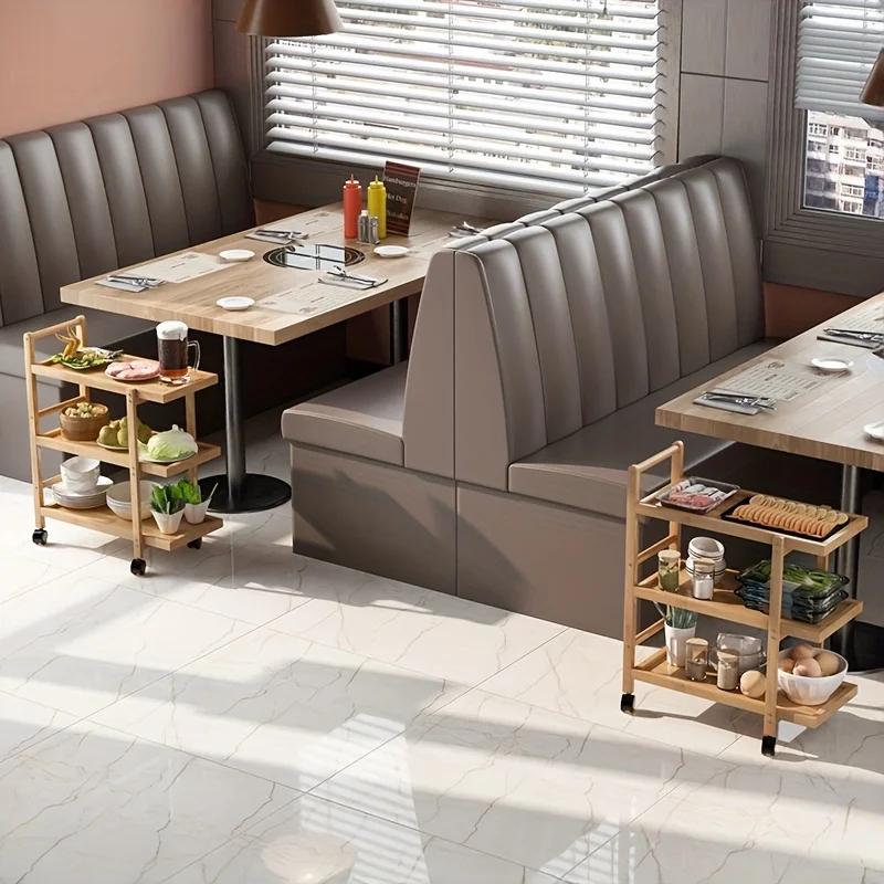Commercial Kitchen & Hot Pot Serving Cart W/ Locking Wheels | Restaurant, Home