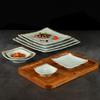Melamine Imitation Porcelain Square Plate for Cold Dishes, Stir-fry, or Rice - Ideal for Hotels and Restaurants.