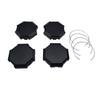 4 Pièces Cache Moyeux 1522216-655 Pour Polaris RZR 4 900 1000
