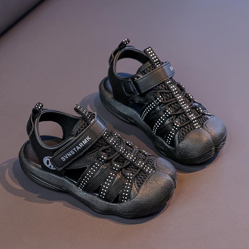 

Kids Breathable Closed-Toe Sandals - 2025 Non-Slip Soft Sole for Boys 60 pairs, Size 26-37 чорний