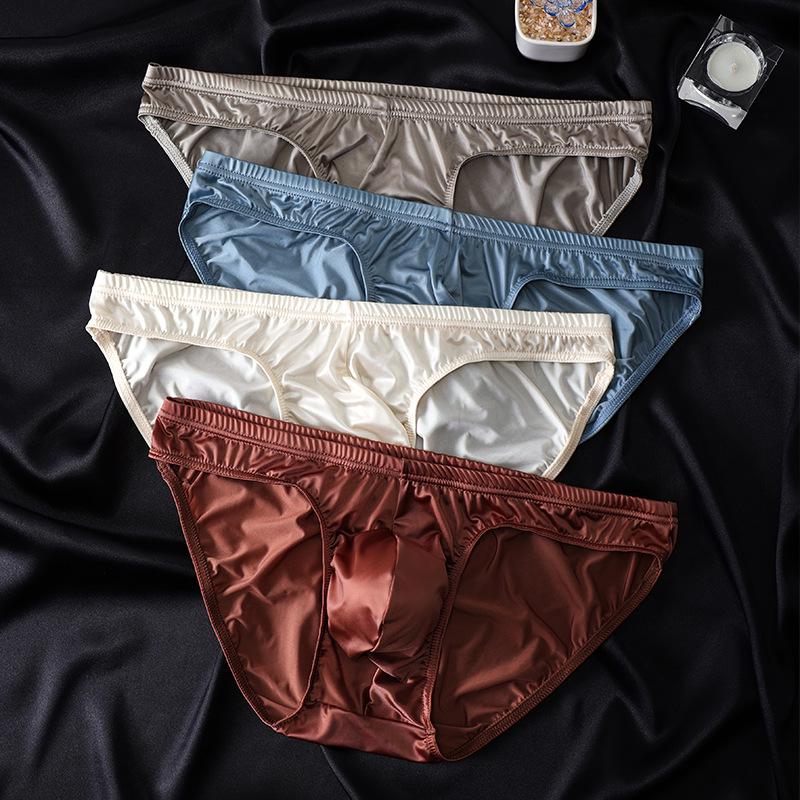 Satin Ice Silk Men's Triangle Briefs - Cool, Sexy, Hip-lifting & Slimming