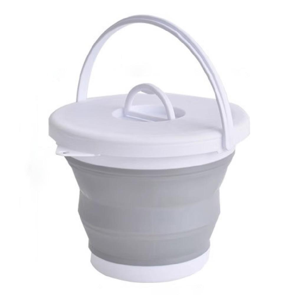 10L Foot Soaking Bucket Thicken Outdoor Fishing Bucket Collapsible Wash Basin  Songkran Festival