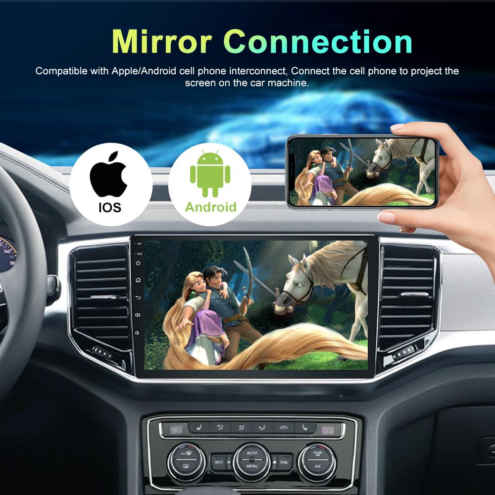 JMANCE 7/9/10,1 palce 1 Din1+32GB Android 13 Autorádio Multimediální MP5 přehrávač Carplay Auto Bluetooth WIFI GPS FM rádio