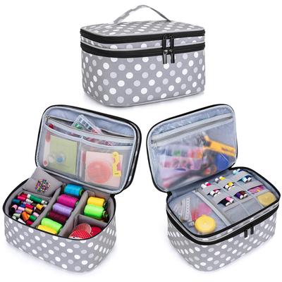 Luxja Sewing Bag, Sewing Box, Large Capacity (Bag Only) - Sewing Tool Storage, Sewing Box, Gray Dot