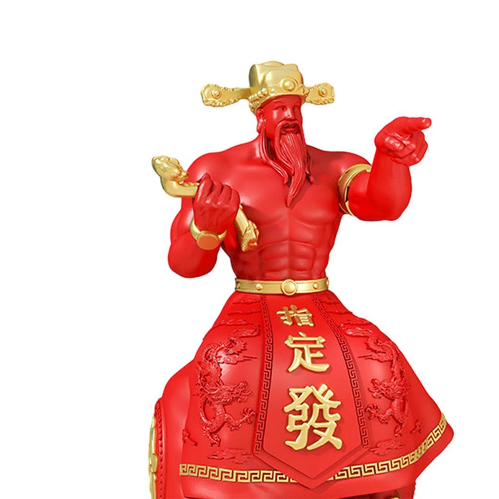 Chinese Cai Shen Statue Feng Shui Decor for Home Office Chinese New Year Gift