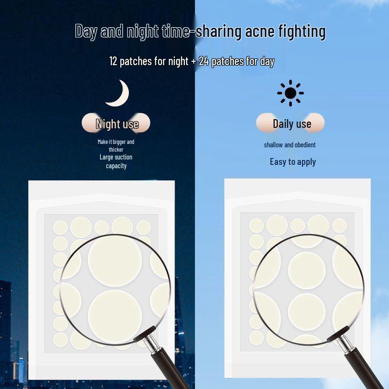 Hydrokoloidní neviditelné náplasti na akné - Průhledné, tenké, kulaté izolační korektory