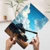 Tank In Field Sky Printed Poster Customized Wall Art Retro Vintage Metal Tin Signs for Aesthetic Room Decor Men Man Cave Home