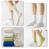 5 Pairs of Cotton Socks Men's Summer Thin Black, White and Grey Mid-calf Cotton Anti-odour Sweat Summer Long Sports Socks for Men