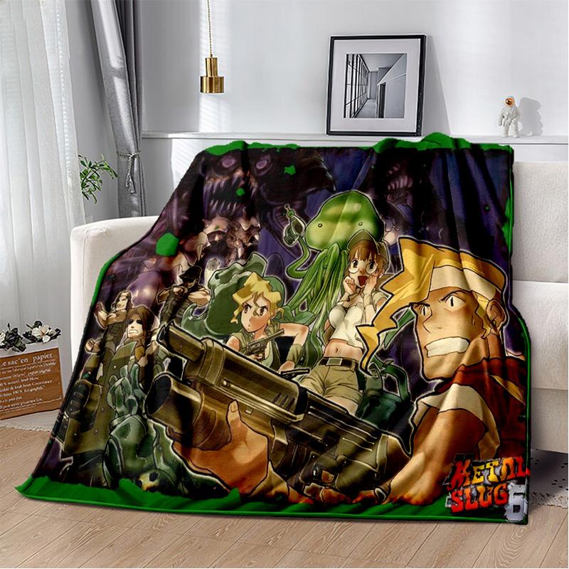 Classic Retro Game Metal Slug Gamer Soft Plush Blanket,Flannel Blanket Throw Blanket for Living Room Bedroom Bed Sofa Picnic Kid