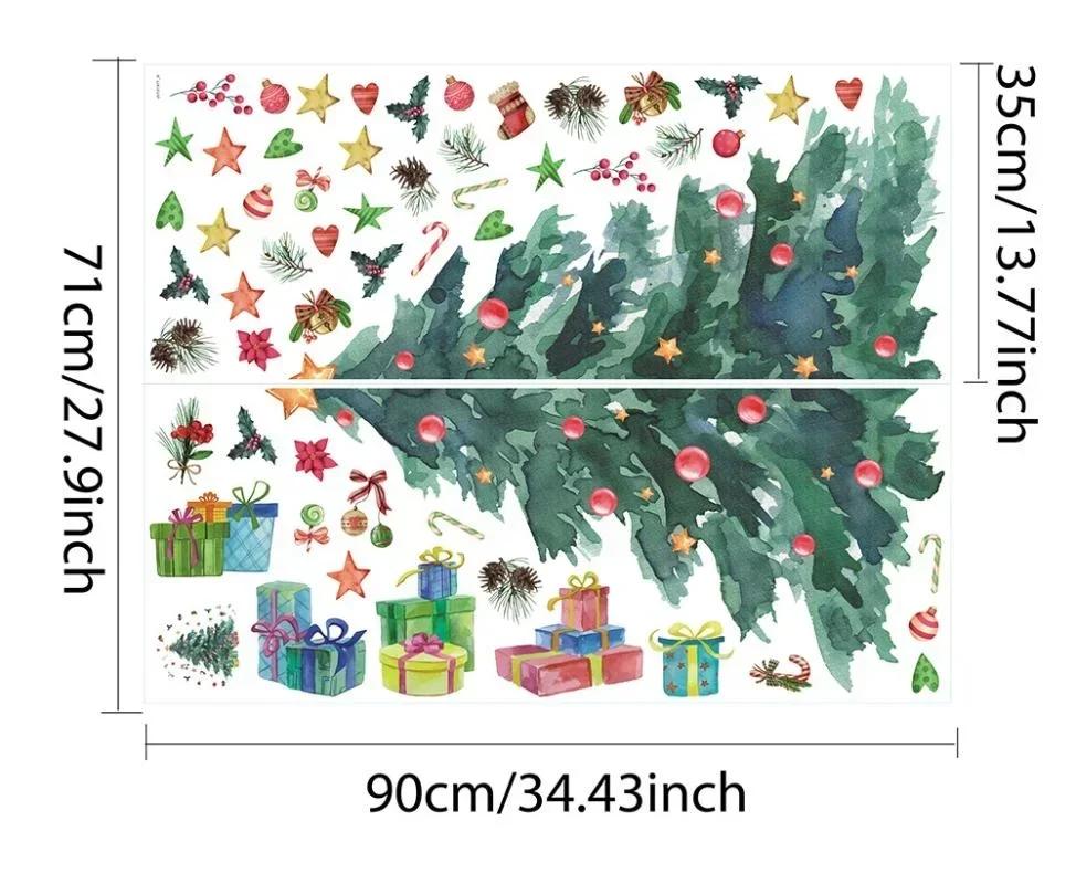 Autocolant de Perete Cadou Brad de Crăciun Festival Living Fundal Decor Tapet Anul Nou Decorațiune Acasă Decalcomanii Autoadezive