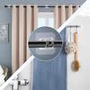 8PCS Curtain Rods No Drilling,No Drill Curtain Rod Brackets Hooks Nail Free Adjustable,Stick On Curtain Rod Transparent Hook Holders for Home