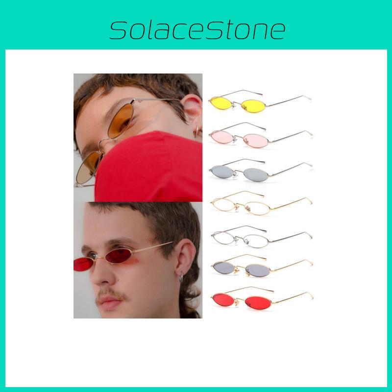 Timeless Design Women's Vintage Small Oval Frame Sunglasses With Effortless Style