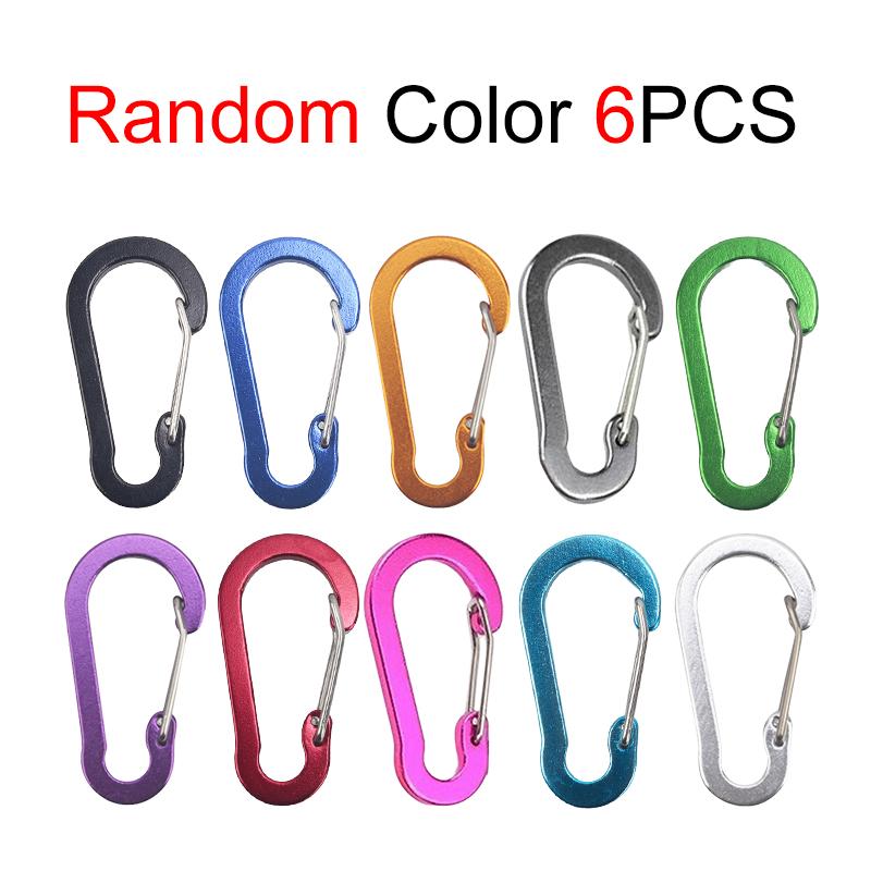 6/12PCS Aluminum Alloy Carabiner Gourd Shaped Outdoor Camping Key Buckle 10 Colors Available Water Bottle Bags Hanging Tools ZYF