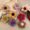 Sweet Flower Hair Clip Girl's Temperament Claw Clip New Plush High Ponytail Claw Clip Fashionable Hair Accessory