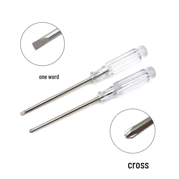 3mm Transparent Crystal Screwdriver Set - Phillips & Flathead for Computer and Toy Assembly