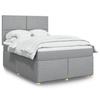 VidaXL Bed Slat Base with Mattress Light Grey 140x190cm Fabric 3293568