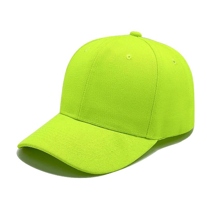 Six-piece Hair Green Solid Color Baseball Cap for Men and Women Baseball Caps Sun Protection