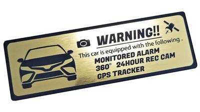 [Honami Works] 70 Series Late Model CAMRY Security Sticker Emblem 24-Hour Surveillance GPS Tracker (Gold)