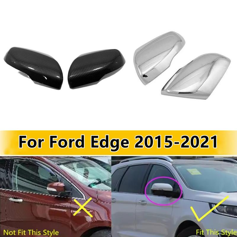 For Ford Edge 2015 2016 2017 2018    Car Rearview Side Door Mirror Cover Wing Cap Housing Shell Trim Auto Parts